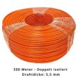 Begrenzungsdraht 5,5 mm für Wiper - doppelt isoliert - 500 Meter