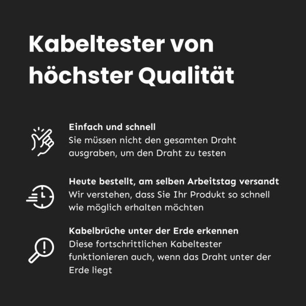 Vorteile der Begrenzungsdraht Kabeltester Pro