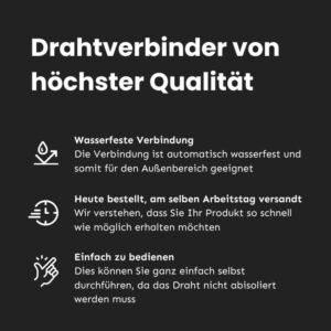 Vorteile der Drahtverbinder Vorteile der Drahtverbinder